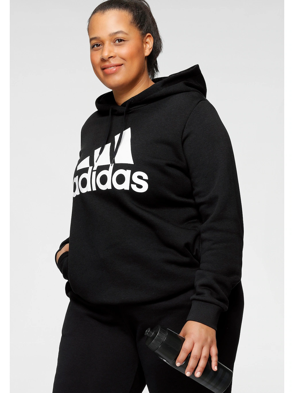 adidas Sportswear Kapuzensweatshirt "Große Größen", Ärmel und Saum abgesetz günstig online kaufen