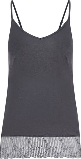 JOOP! Bodywear Pyjamaoberteil JOOP! Sheer Luxury Spaghetti Top anthrazit günstig online kaufen