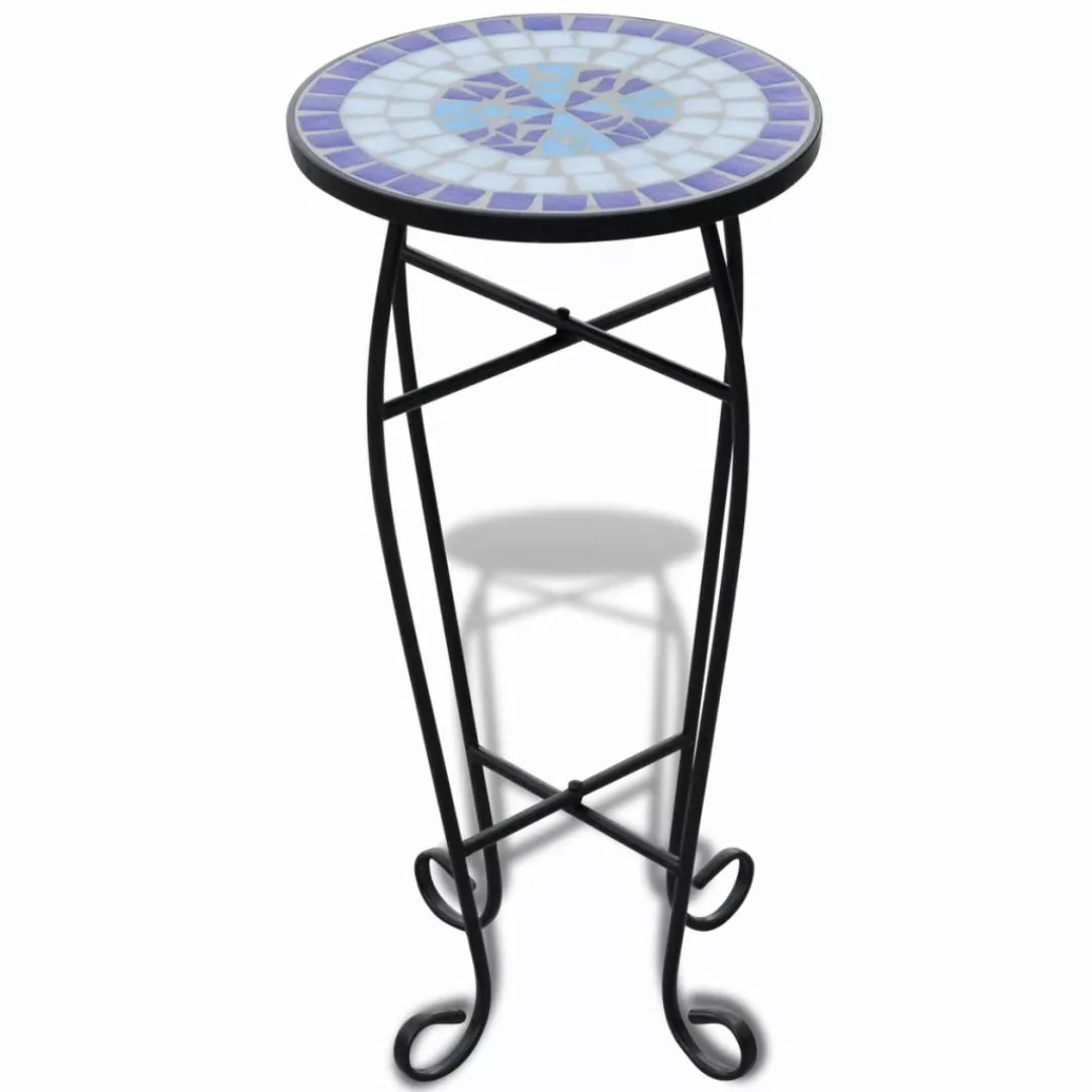 Mosaik Beistelltisch Tisch Bistrotisch Blumenständer Blau günstig online kaufen