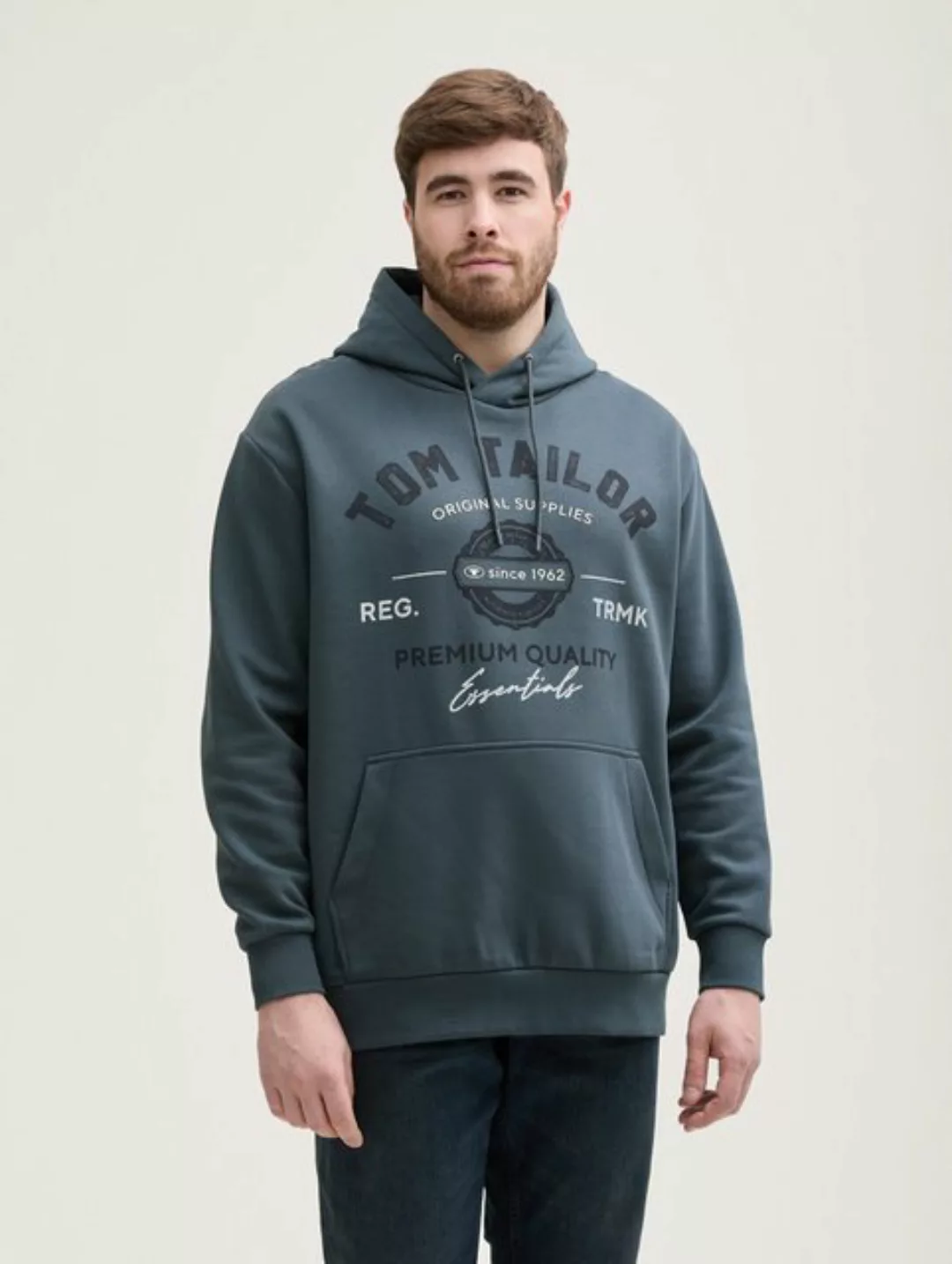 TOM TAILOR PLUS Sweatshirt Plus Size - Hoodie mit Logo Print günstig online kaufen