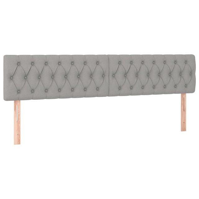 vidaXL Bett, Kopfteile 2 Stk. Hellgrau 90x7x78/88 cm Stoff günstig online kaufen