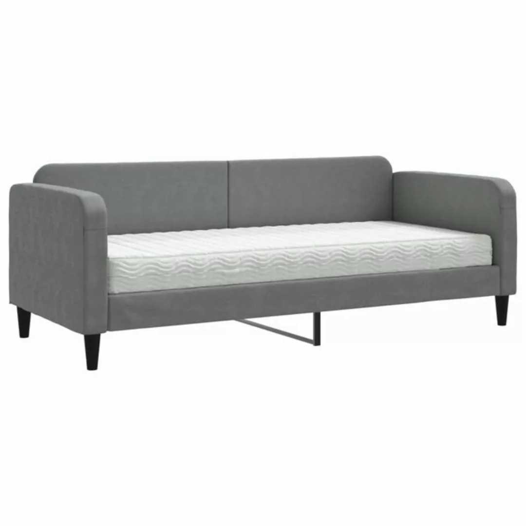 vidaXL Bett Tagesbett mit Matratze Dunkelgrau 80x200 cm Stoff günstig online kaufen