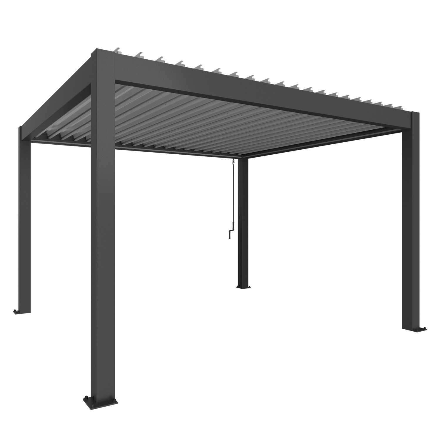 Biohort Pergola 255 cm x 404,5 cm x 367,5 cm Dunkelgrau/Silber-Metallic günstig online kaufen