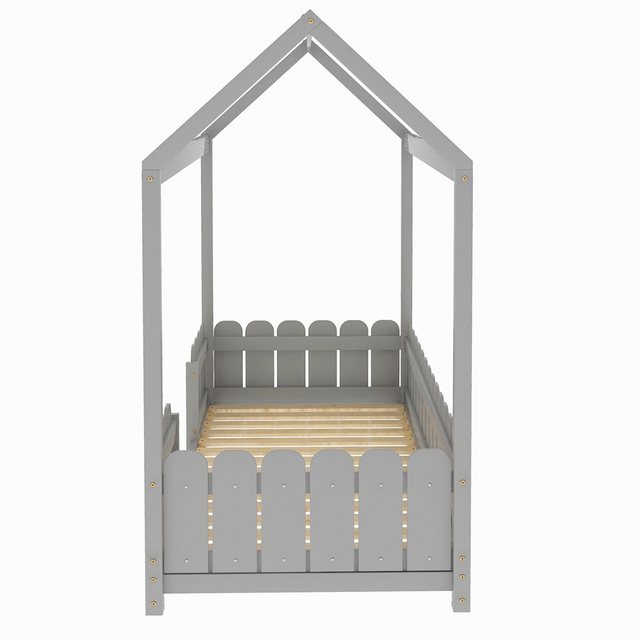 Celya Hausbett Vielseitiges Holz Kinderbett, Hausbett 90x200 cm, Mit Rausfa günstig online kaufen