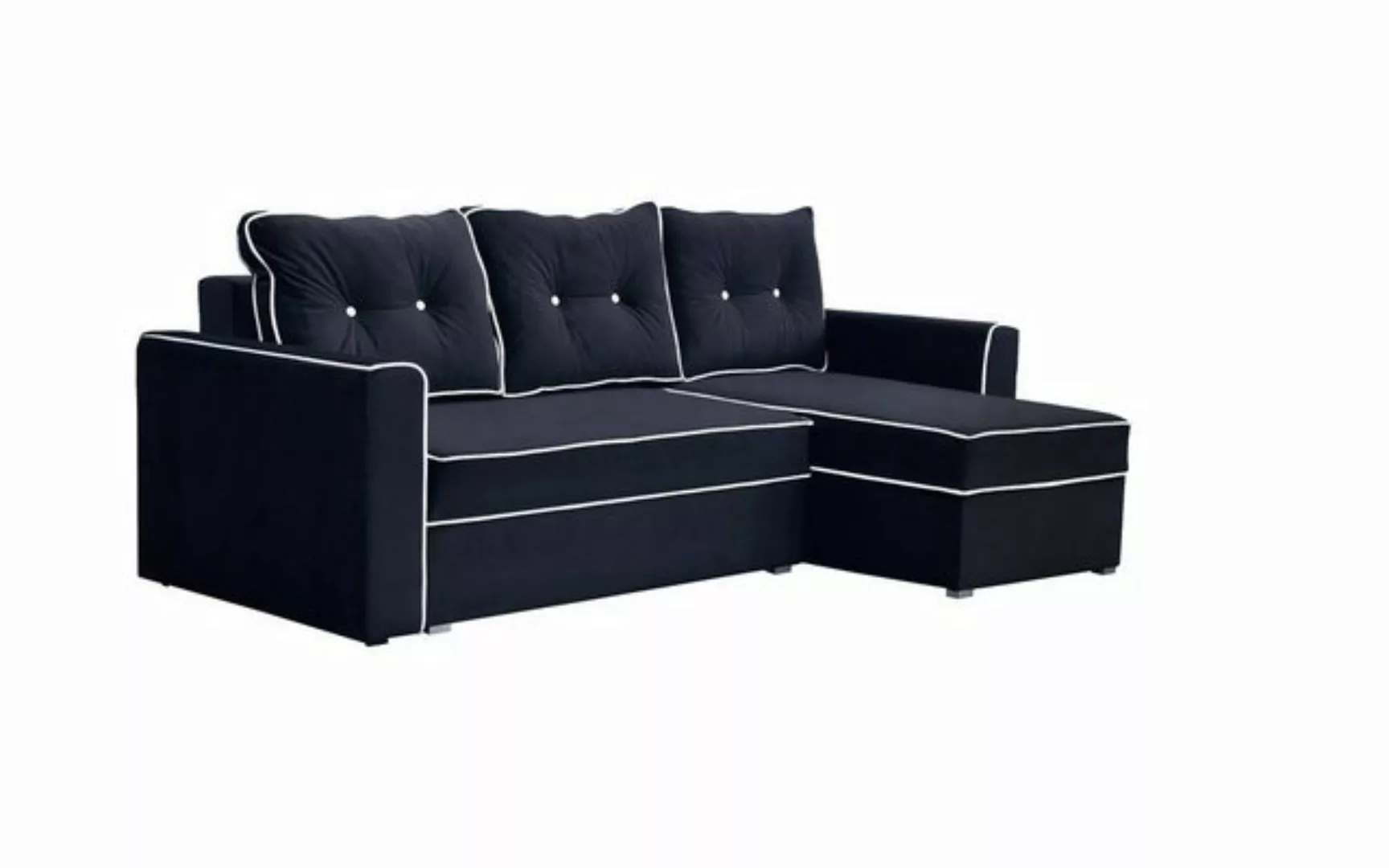 Furnix Schlafsofa ELARE Ecksofa Polstercouch mit Schlaffunktion, 2x Bettkas günstig online kaufen