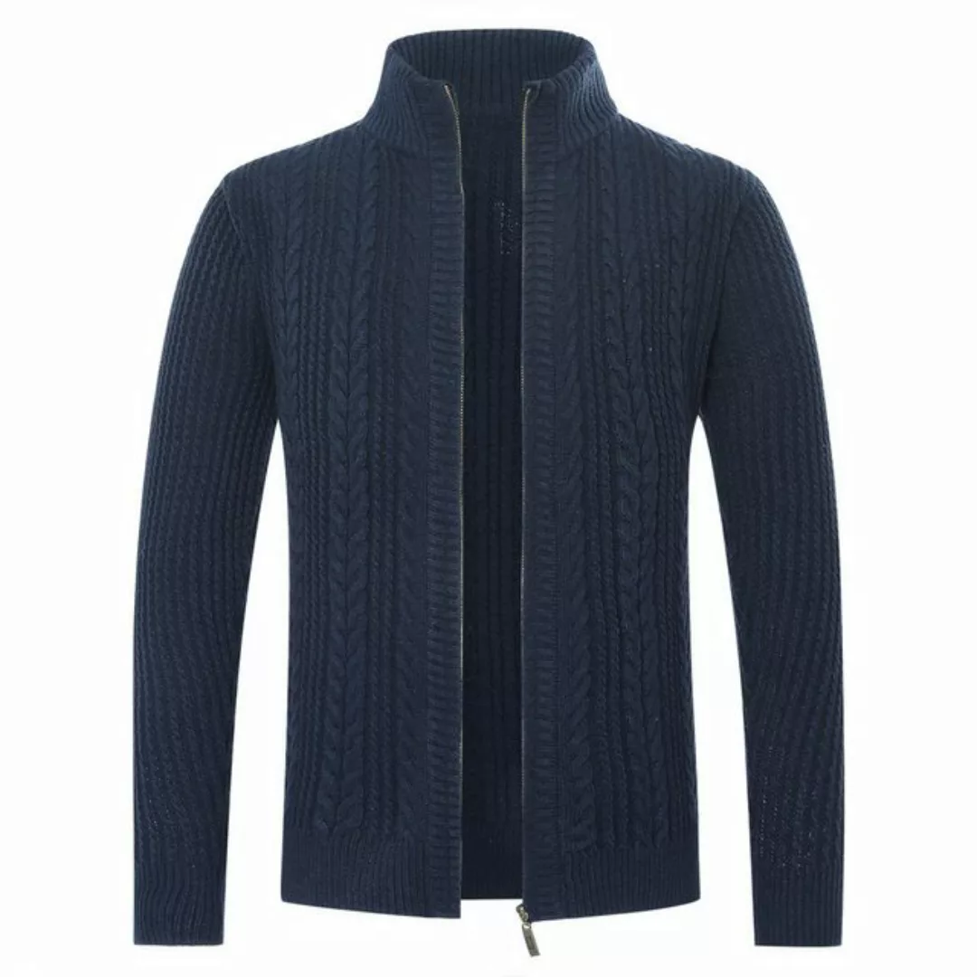 Allthemen Cardigan Herren Strickjacke mit Reißverschluss Grobstrick mit Ste günstig online kaufen