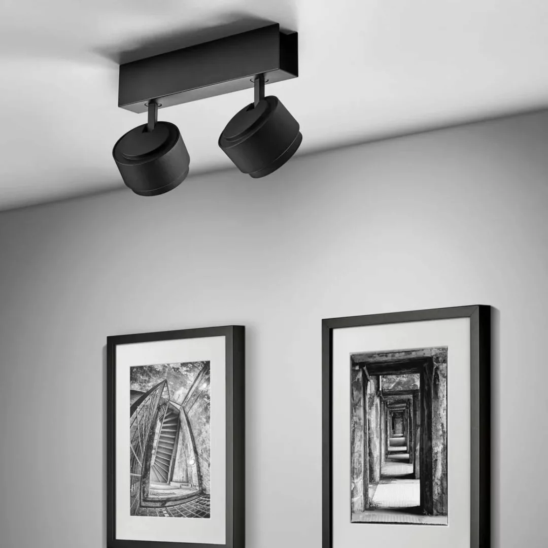 LED Deckenleuchte Pont in Schwarz-matt 20W 810lm günstig online kaufen