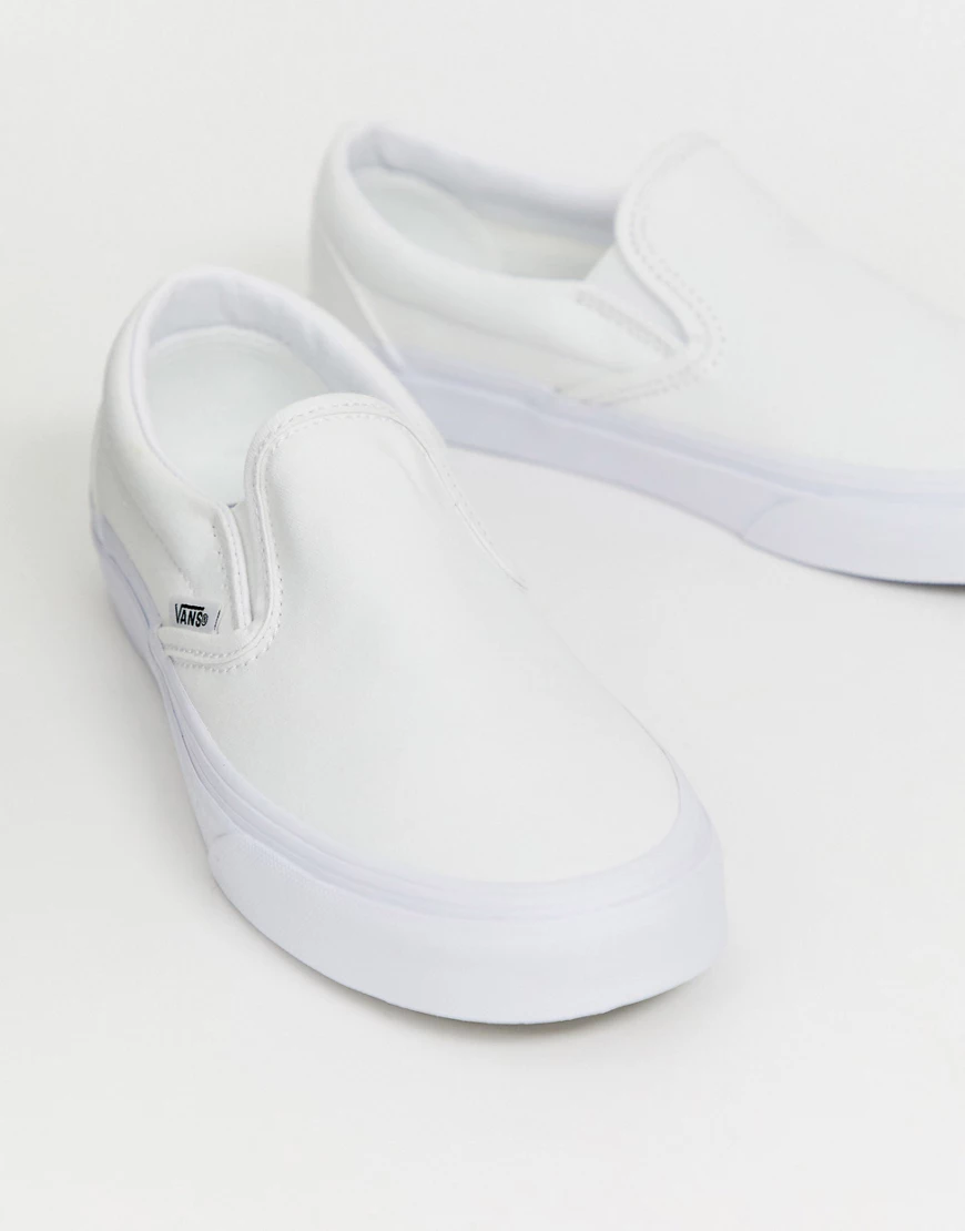 Vans Classic – Sneaker zum Hineinschlüpfen in Weiß günstig online kaufen