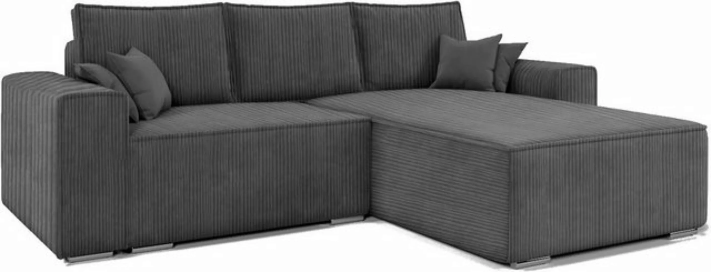 MOEBLO Ecksofa ERNO II, Ecksofa aus Cordstoff, Couch für Wohnzimmer, Schlaf günstig online kaufen