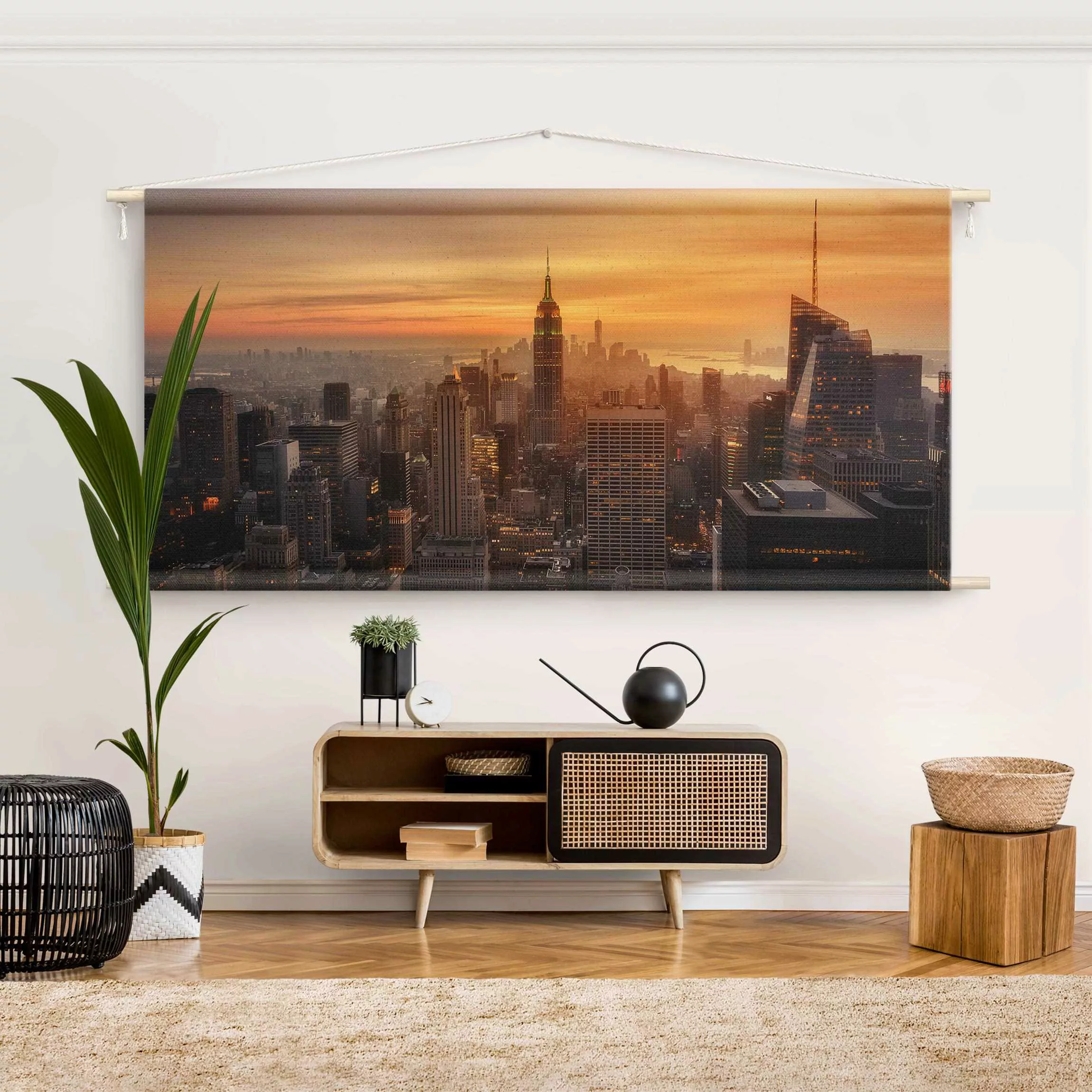 Wandteppich Manhattan Skyline Abendstimmung günstig online kaufen