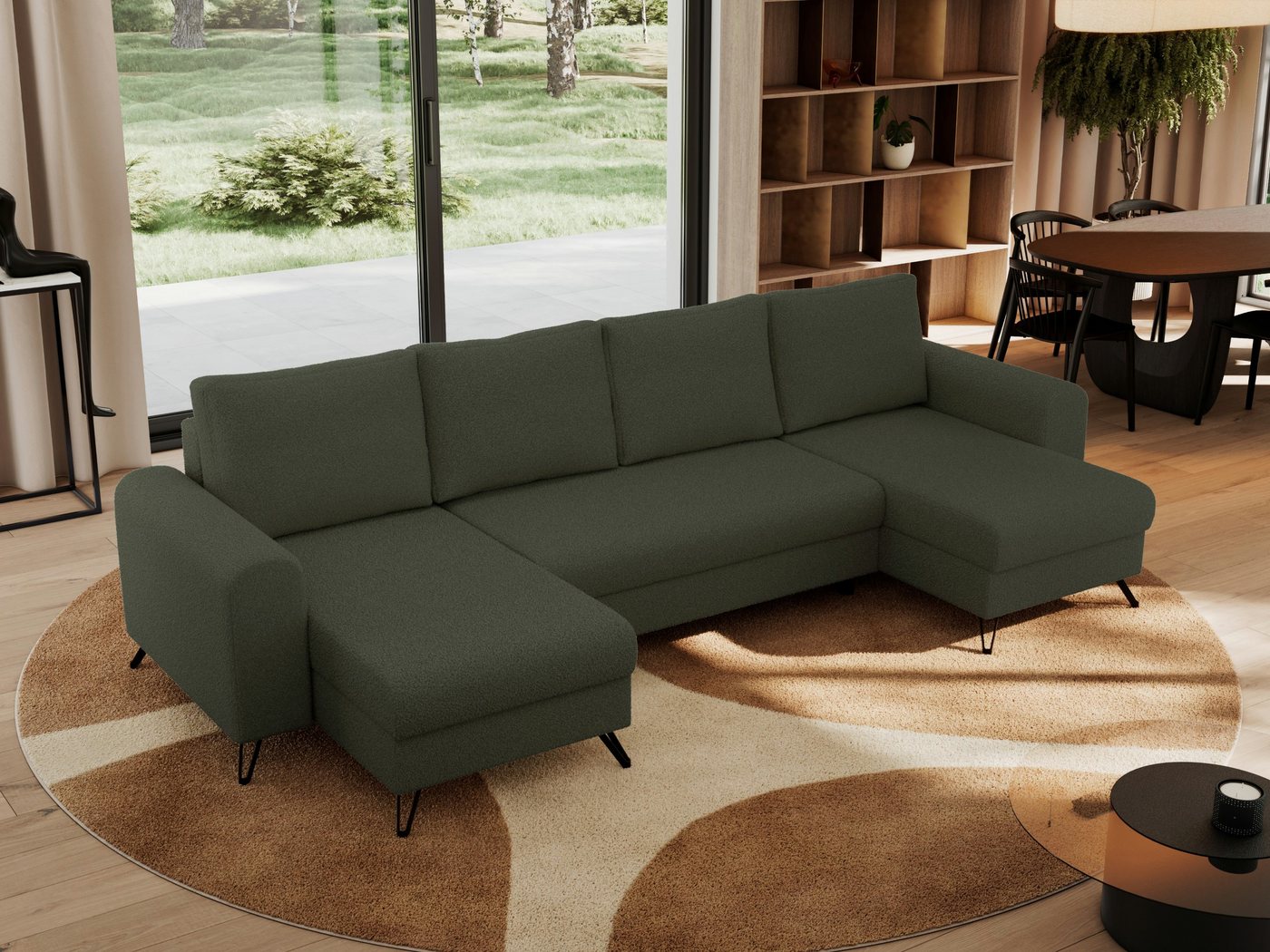 MKS MÖBEL Ecksofa AXEL U, Set, Metallfüße, Topper T25, T30-Schaum, Wohnland günstig online kaufen