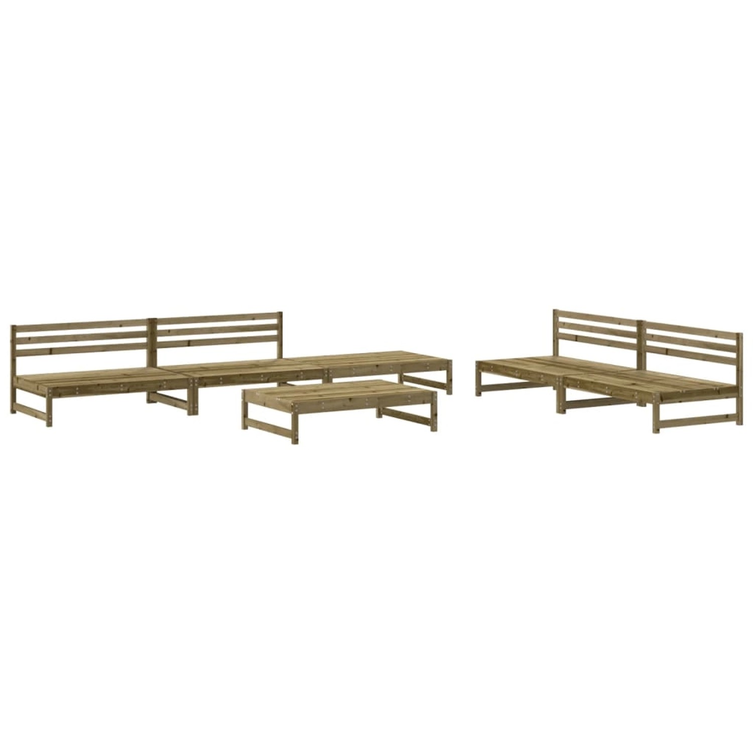 vidaXL 6-Tlg Garten-Lounge-Set Imprägniertes Kiefernholz 3186619 günstig online kaufen