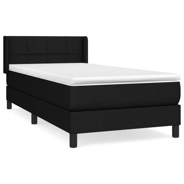 furnicato Bett Boxspringbett mit Matratze Schwarz 100x200 cm Stoff (1-tlg) günstig online kaufen