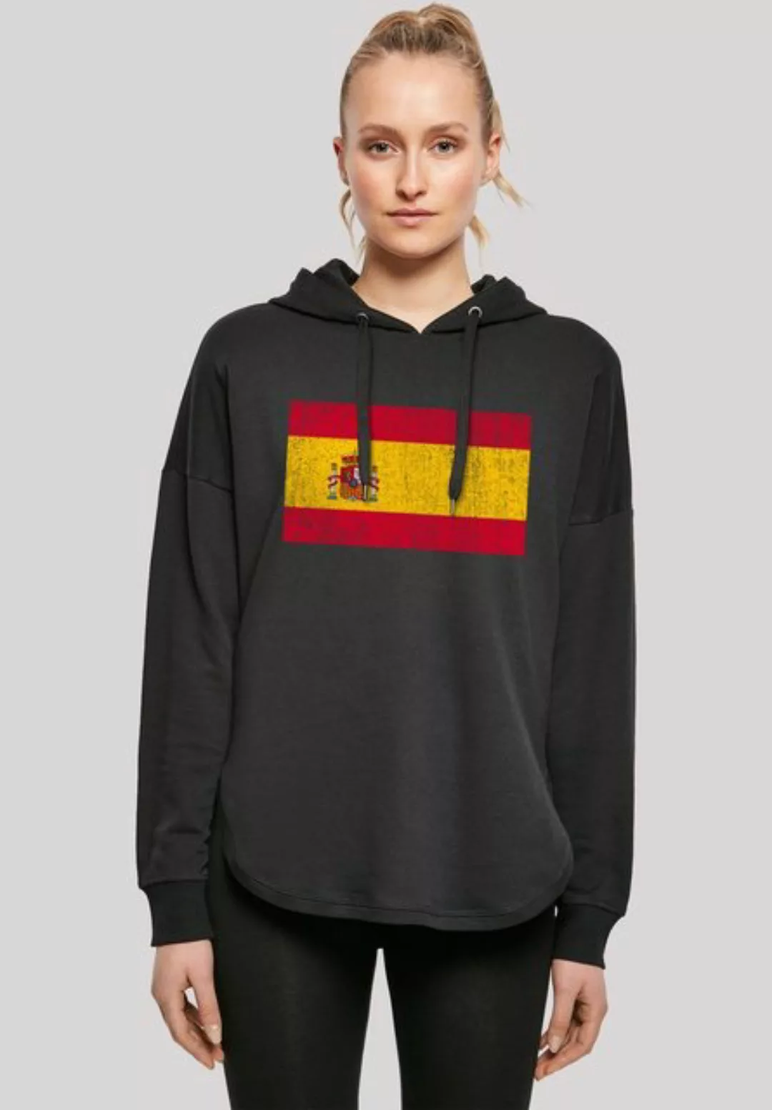 F4NT4STIC Kapuzenpullover Spain Spanien Flagge distressed Print günstig online kaufen