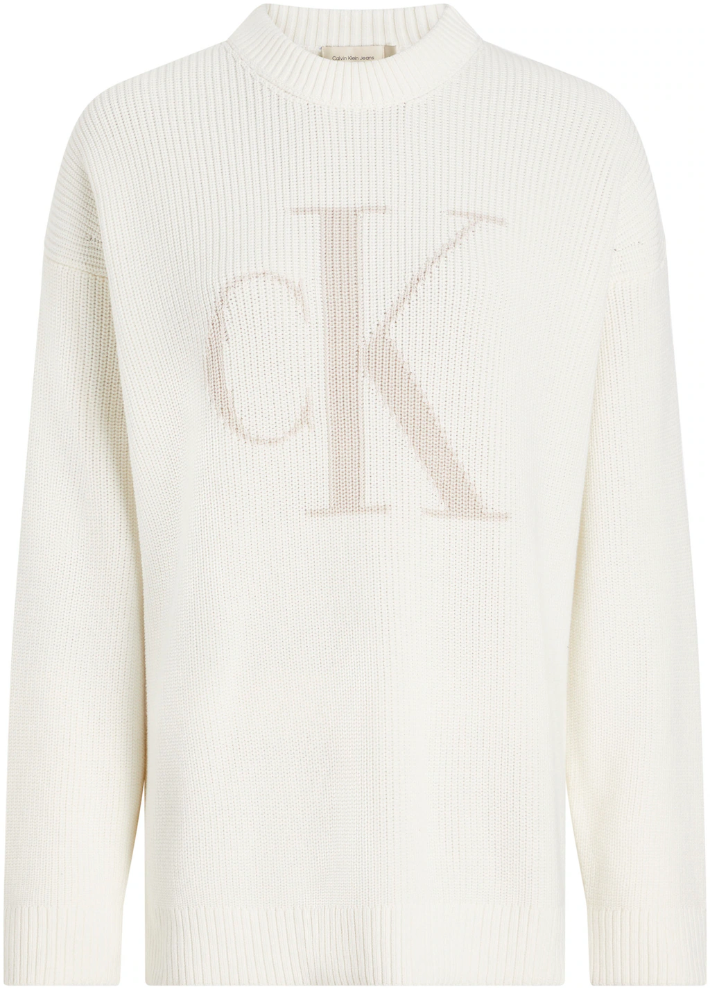 Calvin Klein Jeans Strickpullover CK INTARSIA HIGH NECK SWEATER mit Logosti günstig online kaufen