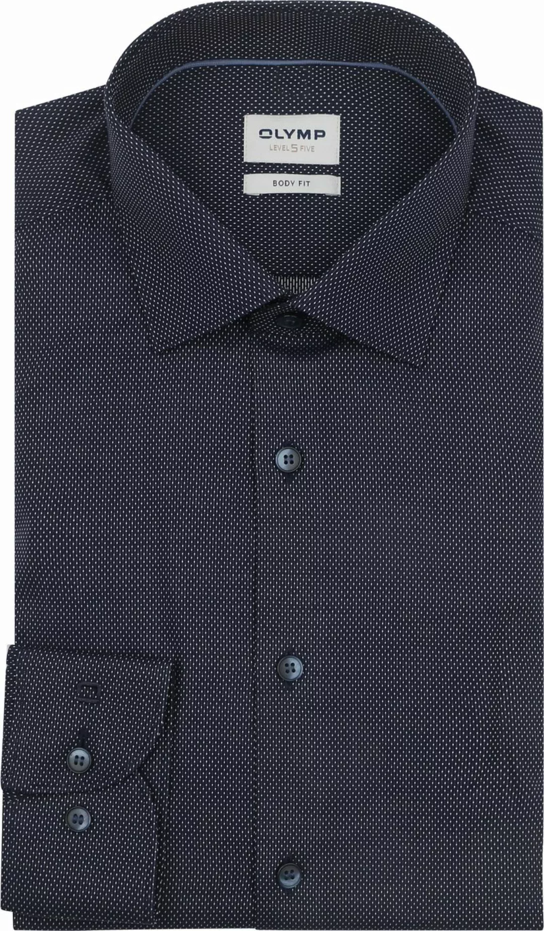 OLYMP Level 5 Hemd Pinpoint Navy - Größe 43 günstig online kaufen