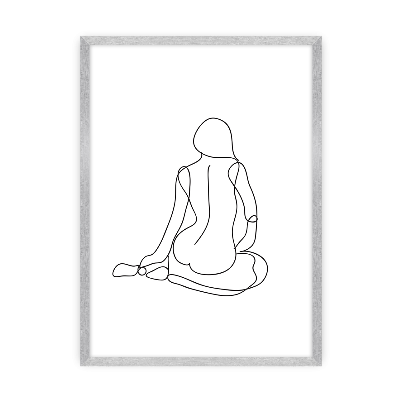 Poster Figure Line I, 70 x 100 cm , Ramka: Srebrna günstig online kaufen