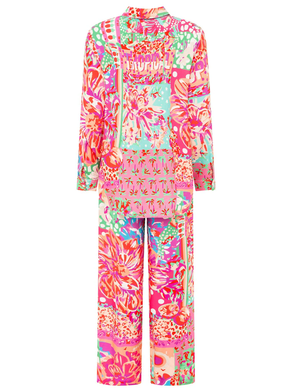Zwillingsherz Shirtbluse ""Be Happy"", mit auffälligem Blumenprint günstig online kaufen