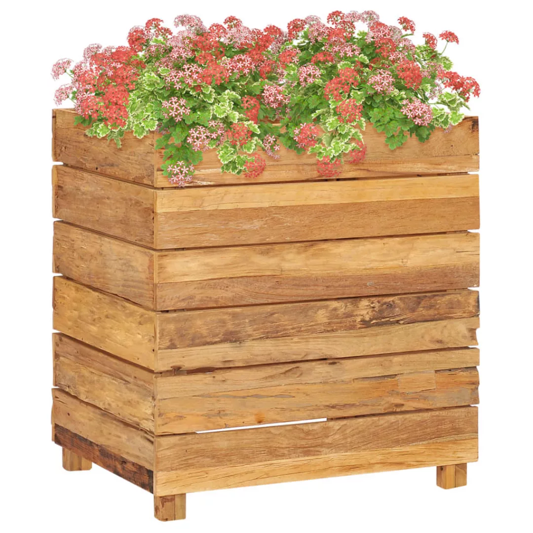 Hochbeet 50x40x55 Cm Teak Altholz Und Stahl günstig online kaufen