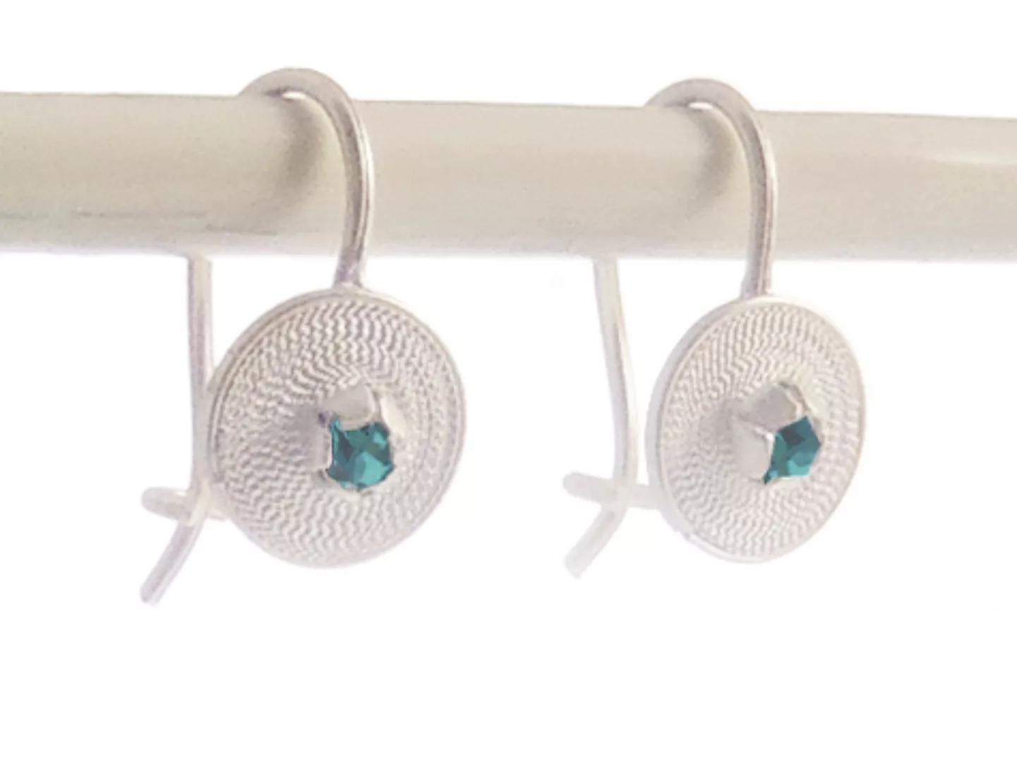 Ohrringe Kleine Spirale Blau Silber günstig online kaufen