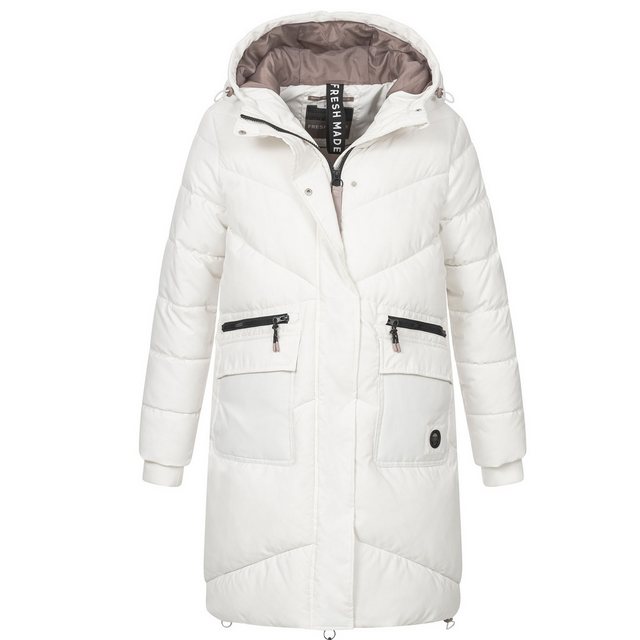 SUBLEVEL Steppjacke Damen Mantel mit Kapuze lange Winter Jacke Langer Parka günstig online kaufen