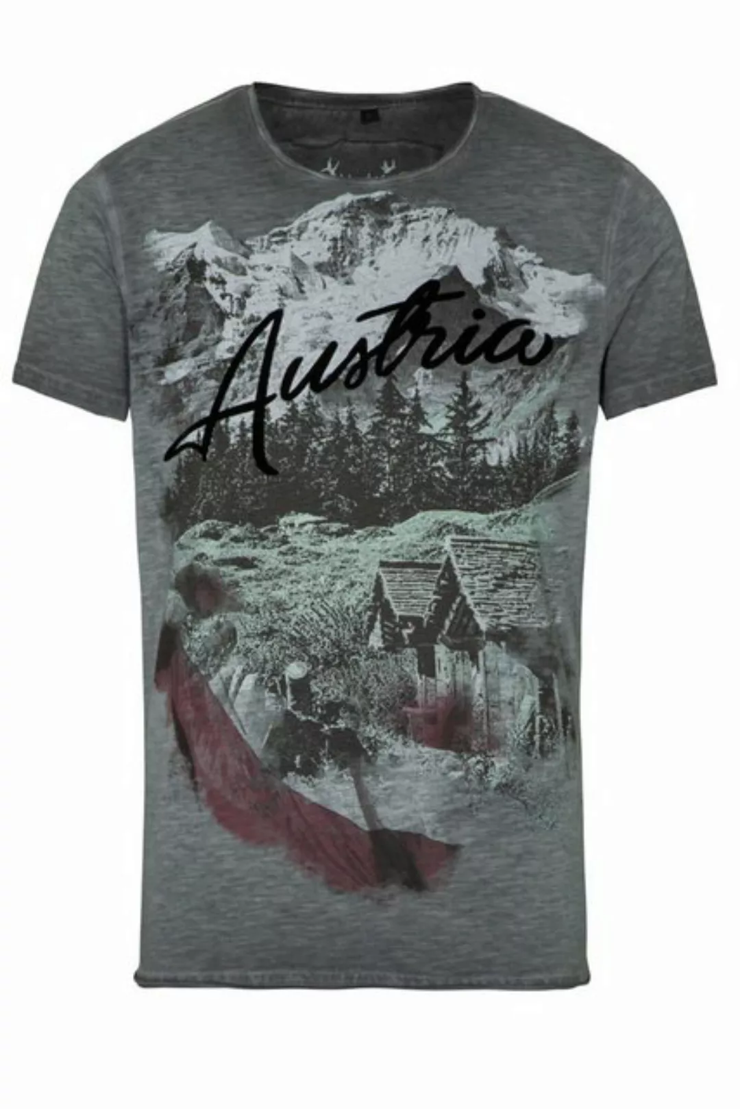 Hangowear Trachtenshirt Trachtenshirt Herren - SALVATOR AUSTRIA - grau günstig online kaufen