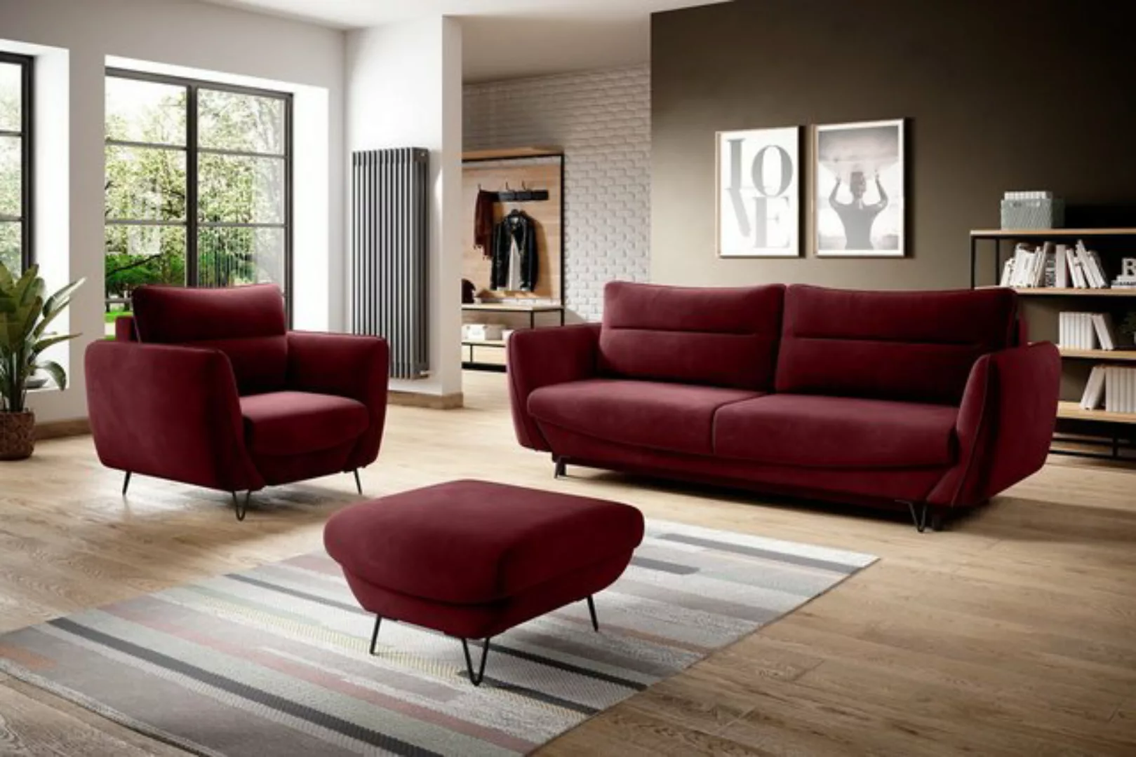 ROYAL24_MARKT Sofa - Wohnzimmer Komfort / Sofa - Sessel - Puff für Entspann günstig online kaufen
