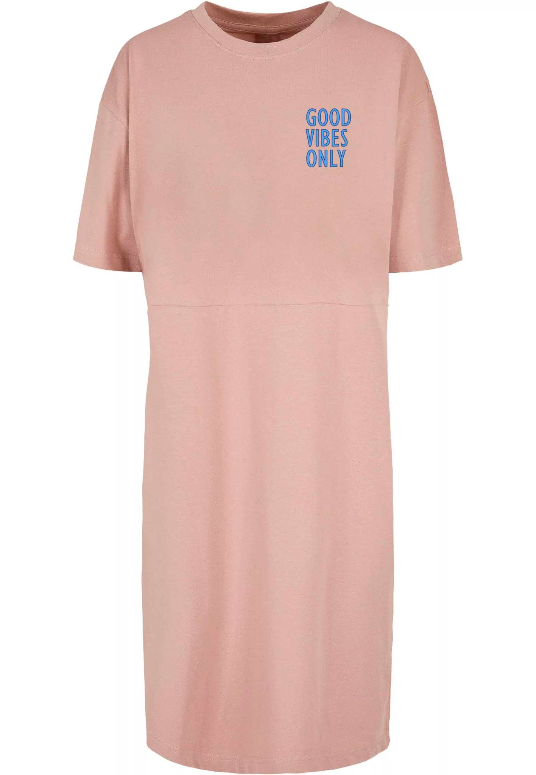 Merchcode Shirtkleid "Merchcode Damen Ladies Good Vibes Only Oversized Slit günstig online kaufen