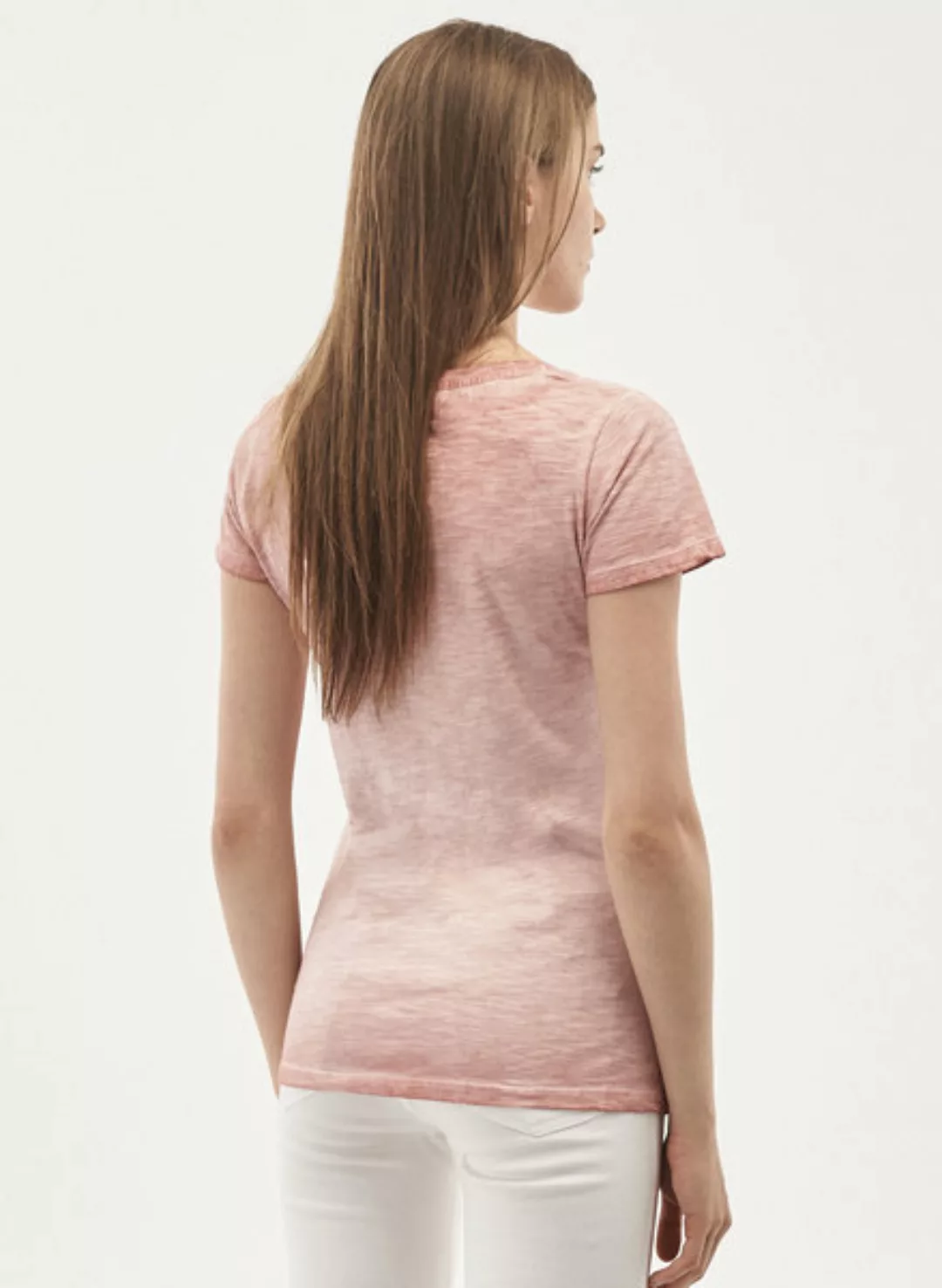Garment Dyed T-shirt Aus Bio Baumwolle Mit Vogel-print günstig online kaufen
