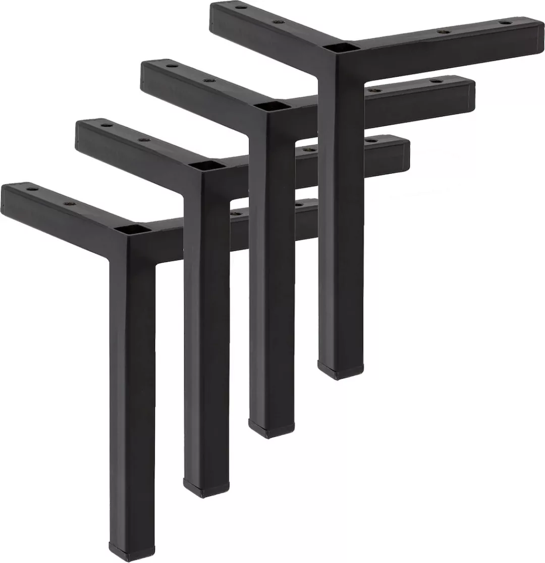 4er Fuß-Set - schwarz - 10,5 cm - 15 cm - 10,5 cm - Badaccessoires - Möbel günstig online kaufen