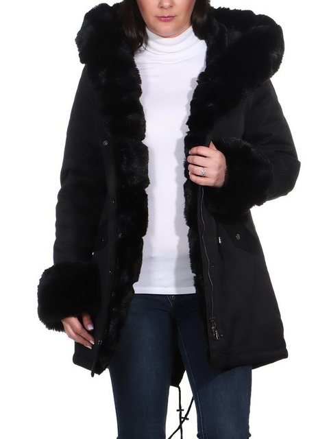 Aurela Damenmode Winterjacke Warmer Kurzmantel gefütterter Parka für Damen günstig online kaufen