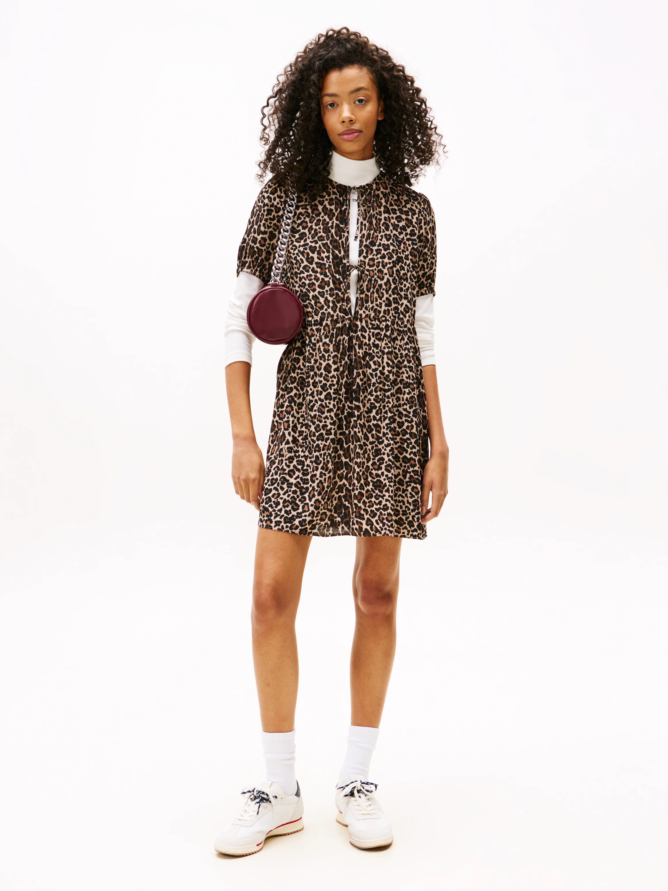 Tommy Jeans A-Linien-Kleid "TJW TIE DETAIL MINI DRESS" günstig online kaufen