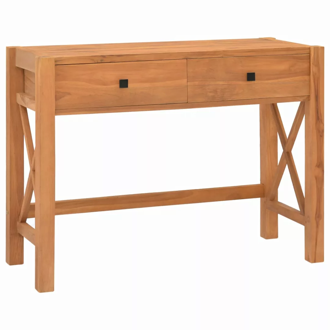 Schreibtisch Mit 2 Schubladen 100x40x75 Cm Recyceltes Teak günstig online kaufen