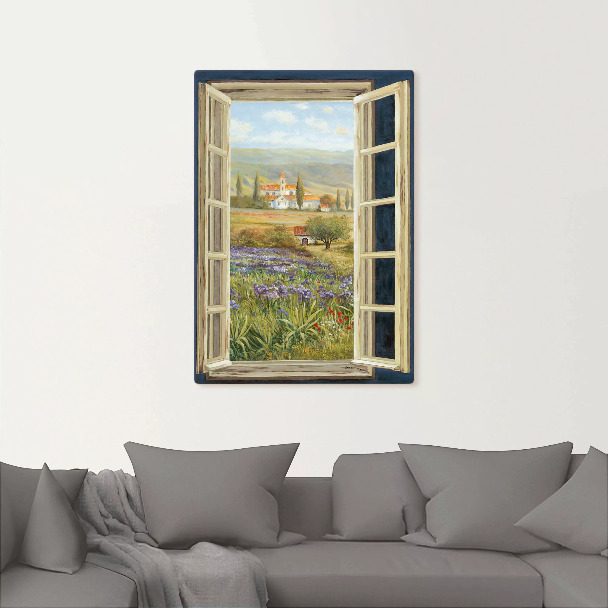 Artland Wandbild »Provence Fensterblick«, Bilder von Europa, (1 St.), als A günstig online kaufen