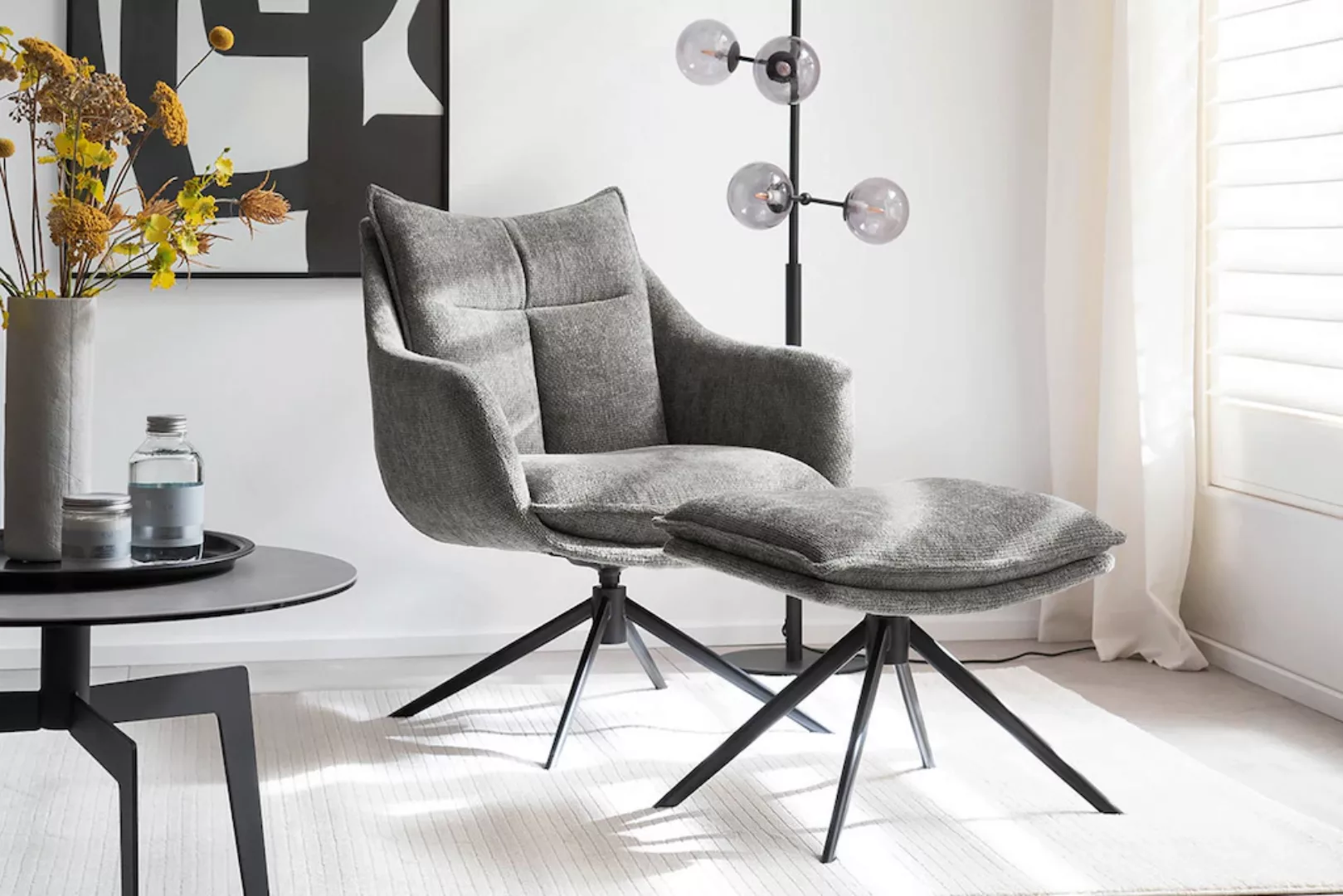 MCA furniture Loungesessel "PARKER Drehstuhl mit Armlehnen", (Set, 2 St.), günstig online kaufen