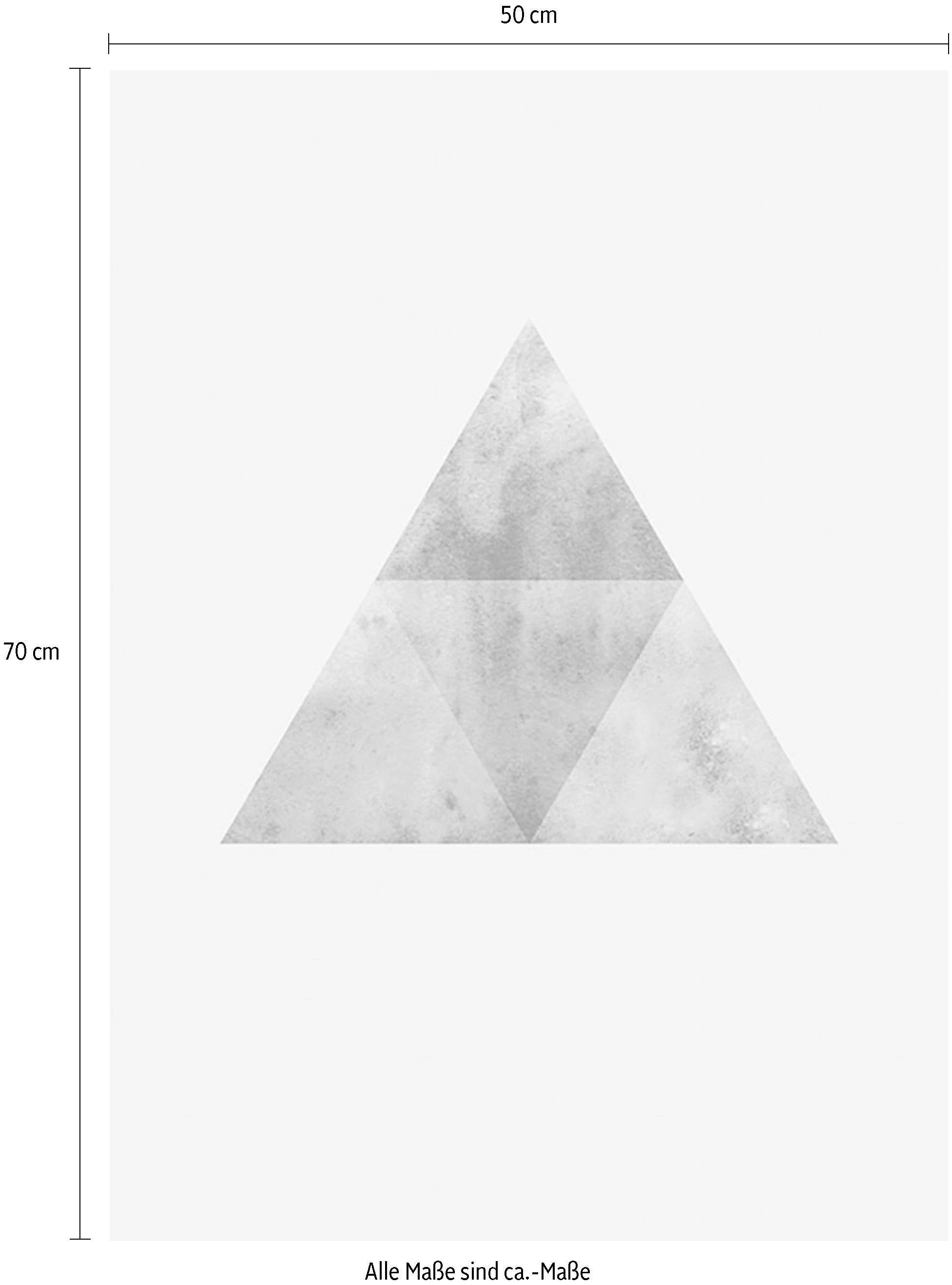 Komar Bild "Triangles Top Blue", Formen-Kunst, (1 St.), Wandbild zur Dekora günstig online kaufen