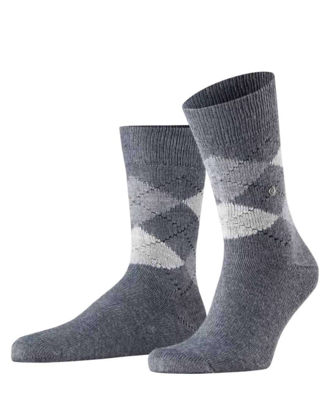 Burlington Preston Herren Socken, 46-50, Grau, Argyle, 24284-398003 günstig online kaufen
