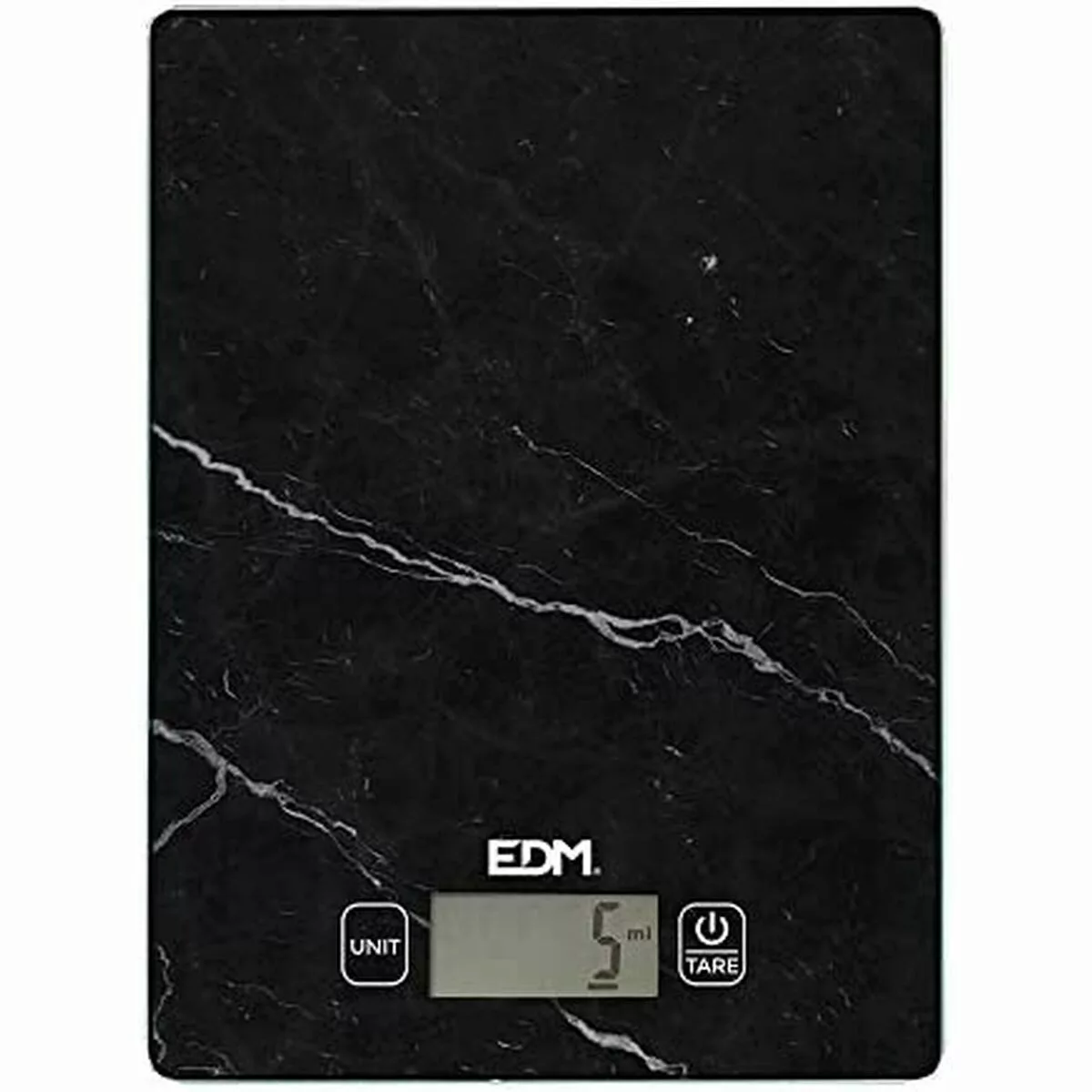 Küchenwaage Edm Schwarz 5 Kg (14 X 19.5 Cm) günstig online kaufen