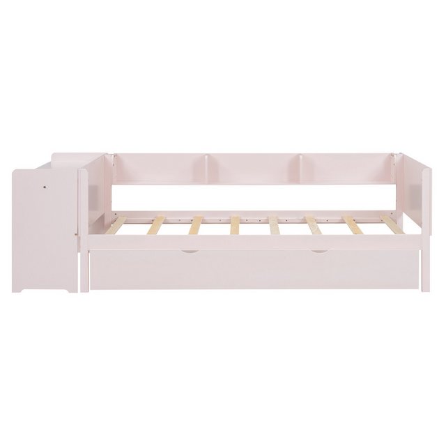 REDOM Kinderbett Flachbett, mit ausziehbarem Bett, mit Schreibtisch (drei R günstig online kaufen