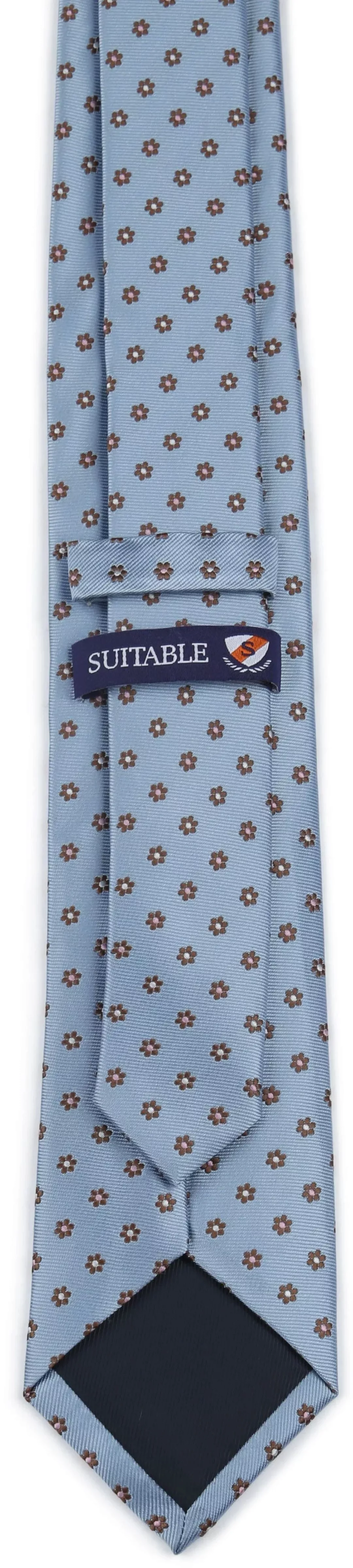 Suitable Krawatte Seide Mini Blumen Blau - günstig online kaufen