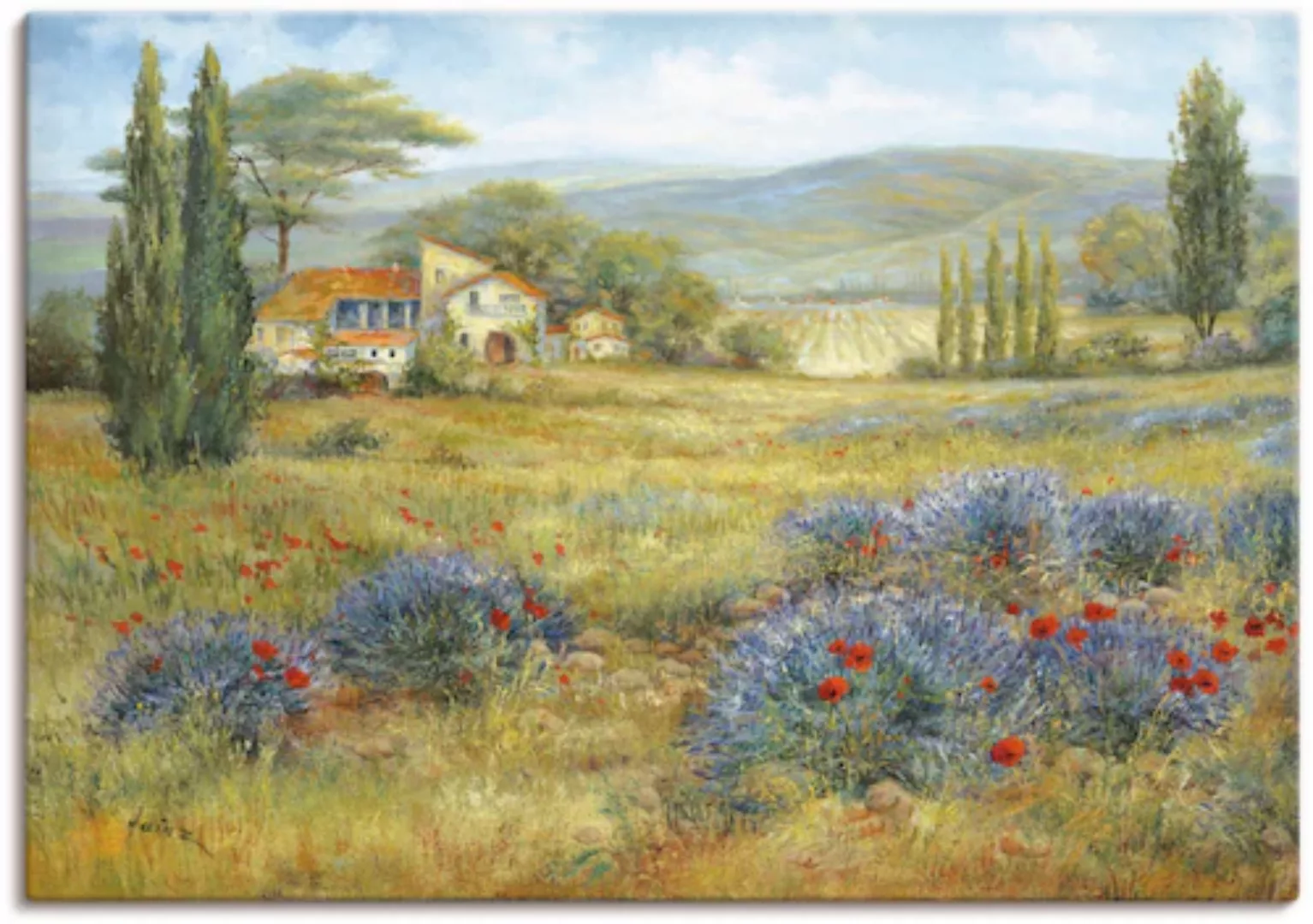 Artland Leinwandbild "Provence Lavendelwiese", Bilder von Europa, (1 St.), günstig online kaufen