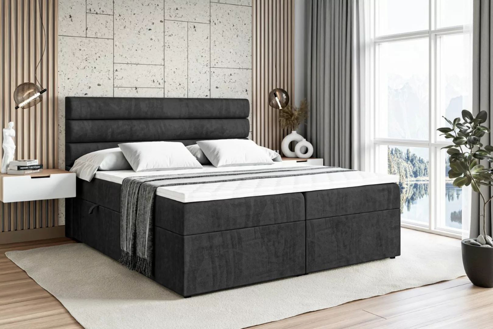 ALTDECOR Boxspringbett CELESTIA (Multipocket-Matratze H4, H3 Matratze Bonel günstig online kaufen