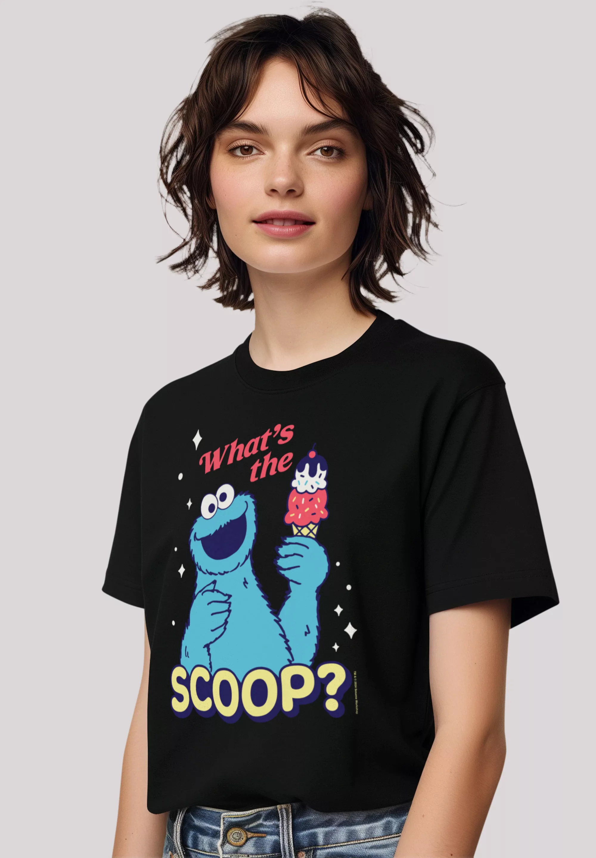 F4NT4STIC T-Shirt "Sesamstraße Cookie Monster Scoop", Premium Qualität günstig online kaufen