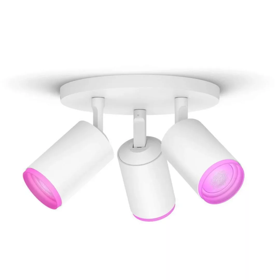 Philips Hue Bluetooth White & Color Ambiance Spot Fugato in Weiß 3x 5,7W 10 günstig online kaufen