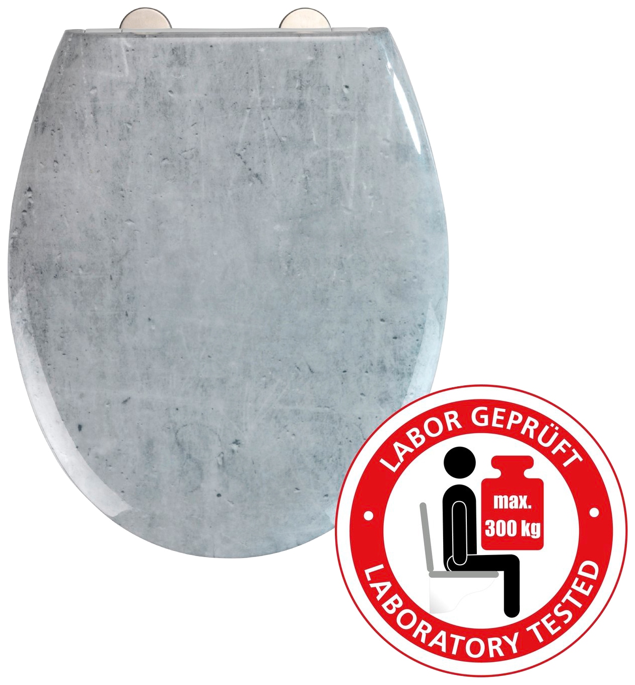 WENKO WC-Sitz "Concrete", (1 St.), Duroplast, mit Absenkautomatik günstig online kaufen