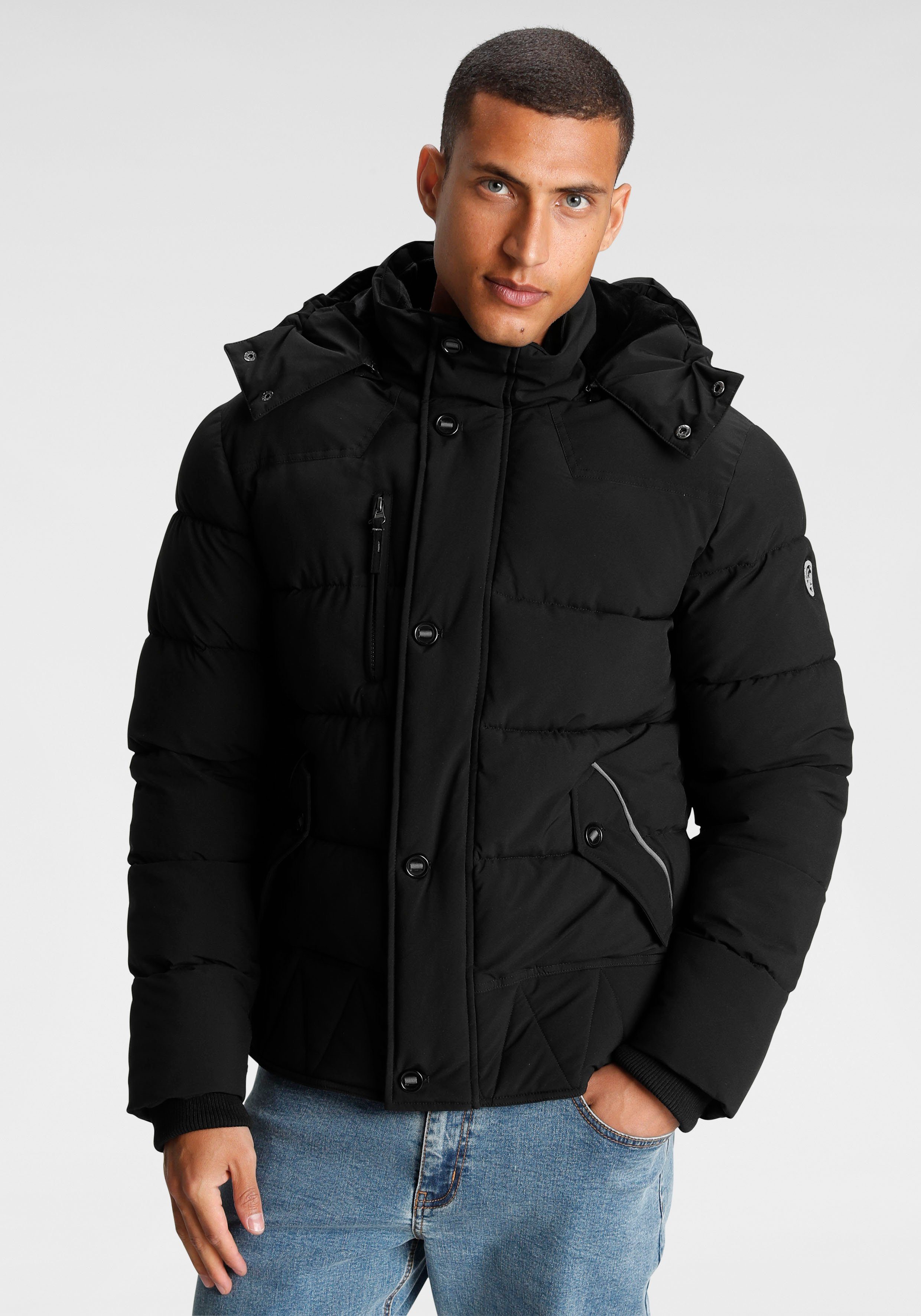 Bruno Banani Steppjacke, mit Kapuze, für Übergangswetter, wasserabweisend, günstig online kaufen
