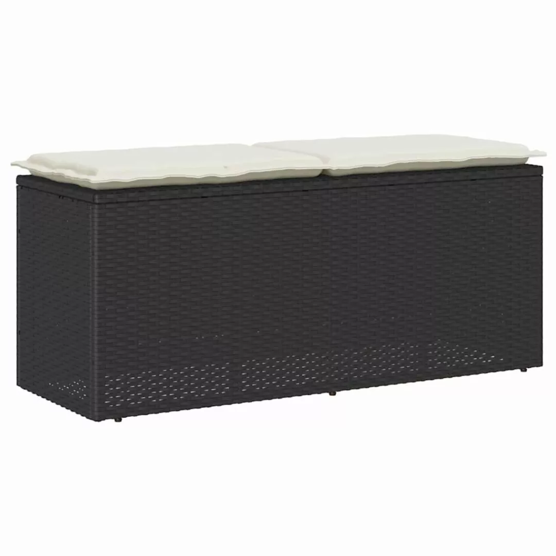 vidaXL Gartenbank Gartenbank mit Kissen Schwarz günstig online kaufen