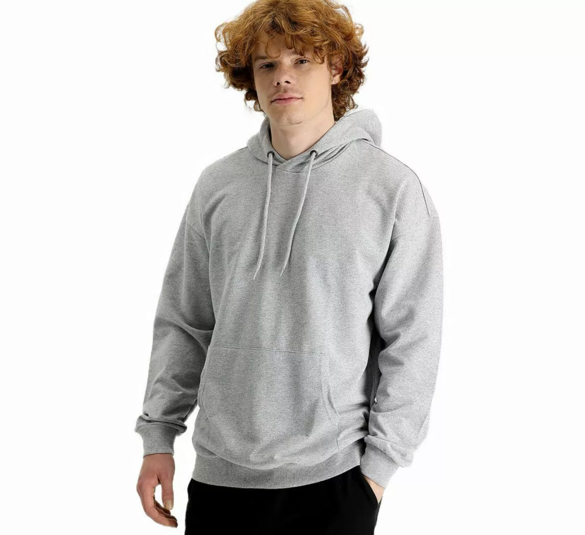 KIGILI Sweatshirt KIGILI Herren Kapuzen-Sweatshirt mit Taschen, Langarm, Re günstig online kaufen