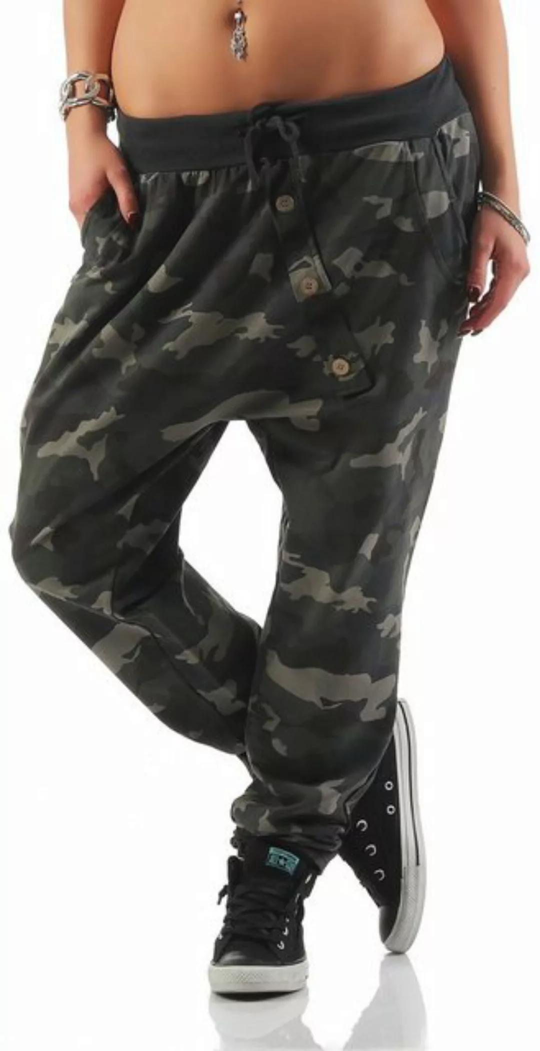 Mississhop Boyfriend-Hose Sweatpants Baggy Camouflage Damenhose Militär Hos günstig online kaufen