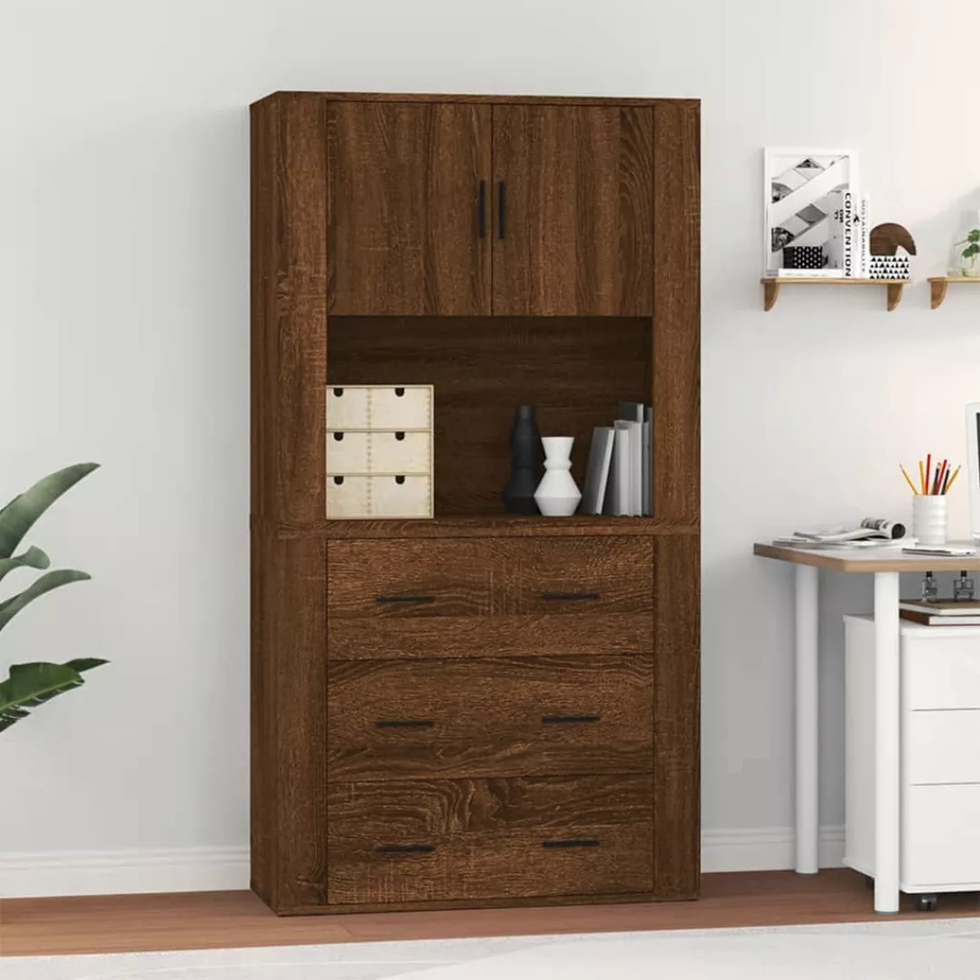 Vidaxl Highboard Braun Eichen-optik Holzwerkstoff günstig online kaufen